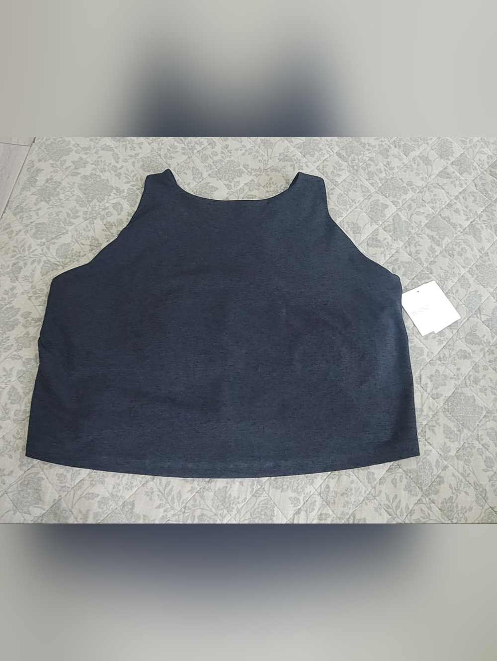 Beyond Yoga Navy Sleeveless Crop Tank